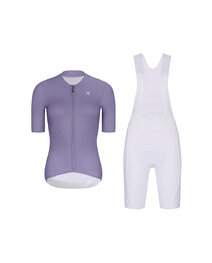 RIVANELLE Krótka koszulka kolarska i spodenki - ELEVATE - biały/fioletowy